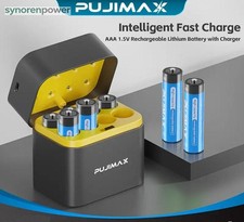 Lithium-ion 1.5V Rechargeable Battery with AAA 8 PCS 1512mWh Fast Charger Box picture