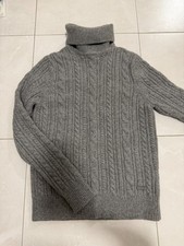 Belstaff Wool Made In UK Belstaff - Hilary Cable-Knit Wool Rollneck Sweater Gray picture