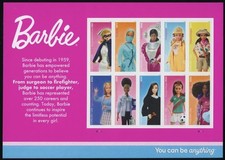 US#6115k Barbie Imperf Sheet Pane of 10 NDC 2026 picture