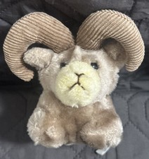 Vintage 1983 Dakin Big Horn Sheep Ram Plush Corduroy Horns Stuffed Animal 6