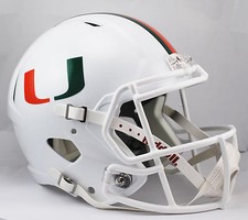 MIAMI HURRICANES NCAA Riddell SPEED Full Size Replica Football Helmet picture