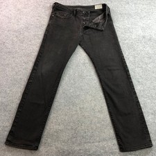 Diesel Mens Buster Jeans 32x32 Black Regular Slim Tapered Stretch 0886Z picture