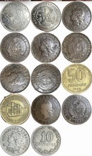 Argentina Lot Of 7 Historic And Modern Coins 1885-2020 picture