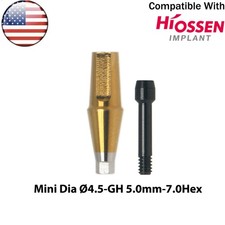 US Titanium Straight Transfer Abutment Hex Compatible Hiossen Oss Mini/Regular picture