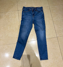 American Eagle Blue Medium Wash Skinny Jeans Slim Fit High Rise Stretch 5-Pocket picture