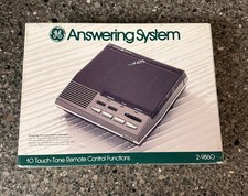 Vintage GE Answering Machine Dual Cassette 2-9860 Beeperless Remote New In Box picture