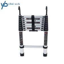 8.5/10.5/12.5/14.5 FT Telescoping Ladder With Hooks Extension Folding Ladders picture