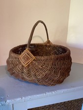  Primitive Red Woven Wooden Willow Buttocks Basket  13