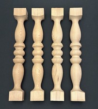 Lot 4 Set Vintage New Old Stock Turned Wood/Carved Columns/Pillar/Post 12