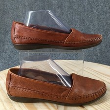 Cobbie Cuddlers Loafer Shoes Womens 9.5 Narrow Moc Comfort Slip-On Leather Brown picture