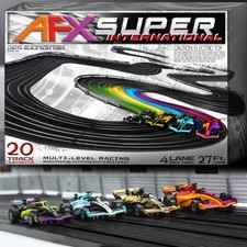 AFX 22157 Mega-G+ Super International 4-Lane HO Scale Slot Car Race Set picture