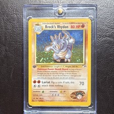 2000 Pokemon Gym Heroes 1st Edition Holo Brock’s Rhydon #2 picture