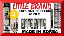 4 LITTLE Deluxe Nail Clippers INFANT, TODLER, KID'S, BABY, CHILD (MADE IN KOREA) picture