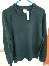 NWT's J Crew Heritage cotton crewneck sweater B1841 Pullover Dark Forest - L picture