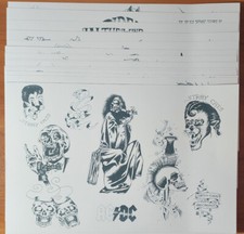 1989 OLD VINTAGE Greg Ardron Traditional Tattoo Flash 20 Sheets Sydney AUS Biker picture