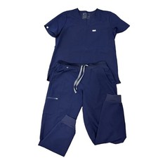FIGS Technical Collection Womens Medium Navy Blue Scrub Set Zamora W18SW2005 picture