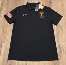 Nike Tennessee Vols On Field Polo Men’s Large Black Dri-FIT NWT USA Flag picture