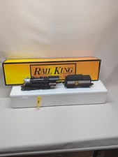 O Gauge MTH Rail King Santa Fe 2-8-0 Locomotive & Tender 30-4119E-0 Loco-Sound picture
