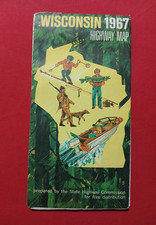 Vtg 1967 Wisconsin State Highway Map picture