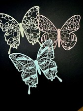 12PCS Large Paper Lace Butterfly for Scrapbooking, Crafting, Party Decoration -A picture