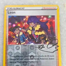 Pokémon TCG 2 Cards: Leon Autographed Supporter + Luxray GL LV.X SP Holo picture