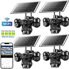 4PCS 4K Solar Battery Powered Camera Wireless Security Sys PTZ Outdoor 9MP picture