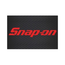 Red Snap-on Hexagon Design Floor Mat Garage Workshop Mat, Tool Guy Gift  picture