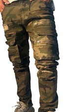 Men’s Bleeker Dynasty & Legacy Straight Fit Jeans Camo Denim , Back to Stock USA picture