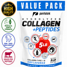Perfotek Collagen Powder for Women Men (5Lb) Types I-III Unflavored Easy to Mix picture