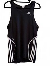 Vintage Adidas Black Performance Running Singlet / Tank – Black & White picture