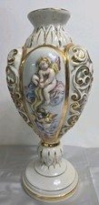 Vintage Keramos Capodimonte Vase Made In Italy Hand Painted picture
