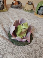Vintage 1984 Franklin Porcelain Woodland Surprises Frog Jacqueline B Smith picture