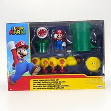 Super Mario Soda Jungle Diorama Playset Wiggler Piranha Plant 2.5