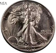 1937-D Walking Liberty Half Dollar ~ Borderline Uncirculated (AU++) picture