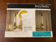 VINTAGE Baldwin Interior Hall & Closet Latchset Polished Brass  95455-030-PASS picture