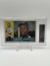 Topps 1960 Topps Hank Aaron #300 Milwaukee Braves Base Set Graded picture