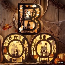 3 Pcs Halloween Light up Decor Boo Letters Sign Table Decorations picture