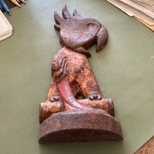 ANTIQUE TAYLOR COOK USA CAST IRON PARROT DOORSTOP picture