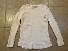 LOFT Off-White/Cream Cotton Knit Pullover Sweater Medium EUC picture