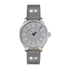 Augsburg Grau 39 Automatic / Leather Strap Gray Dial Wristwatch 862161 picture