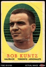 1958 Topps CFL #11 Bobby Kuntz McMaster 1.5 - FAIR picture