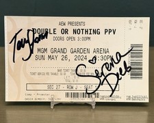 2024 AEW Double Or Nothing SIGNED Ticket Dual Signed By TONI STORM & Serena Deeb picture