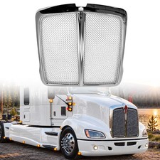 Chrome Front Grill With Bug Screen Compatible with 2008-2019 Kenworth T660 picture