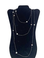 Rarities  Endless Freshwater Cultured Pearls Agate Black Beaded 72