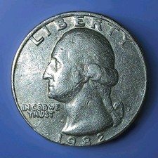 Rare 1982P Error QTR With Multiple Errors picture