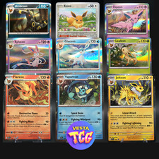 Pokemon TCG Eevee Set Prismatic Evolutions With 3 Promo Cards All Holo Near Mint picture