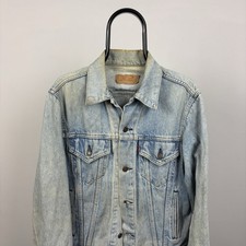 Vtg 1987 Levi’s 71506 0214 Denim Trucker Jacket Made in USA Size 42L picture