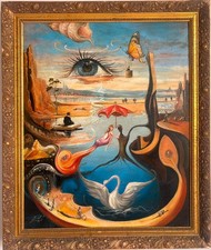 Salvador Dalí Surrealist Oil Painting framed on Canvas – 25 x 30 Inches picture