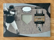2005 Leaf Certified Carlton Fisk Fabric of the Game Worn Patch /50 Red Sox FG-18 picture