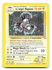 Lt. Surge's Magneton 008/132 Gym Heroes Unlimited Holo Rare 2000 WOTC Pokemon MP picture
